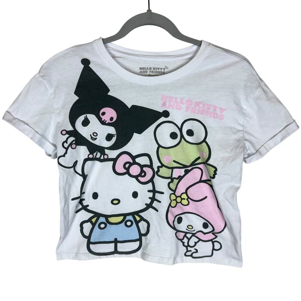 Hello Kitty And Friends By Sanrio T-Shirt Girls XL 16 White Cotton Crew Neck